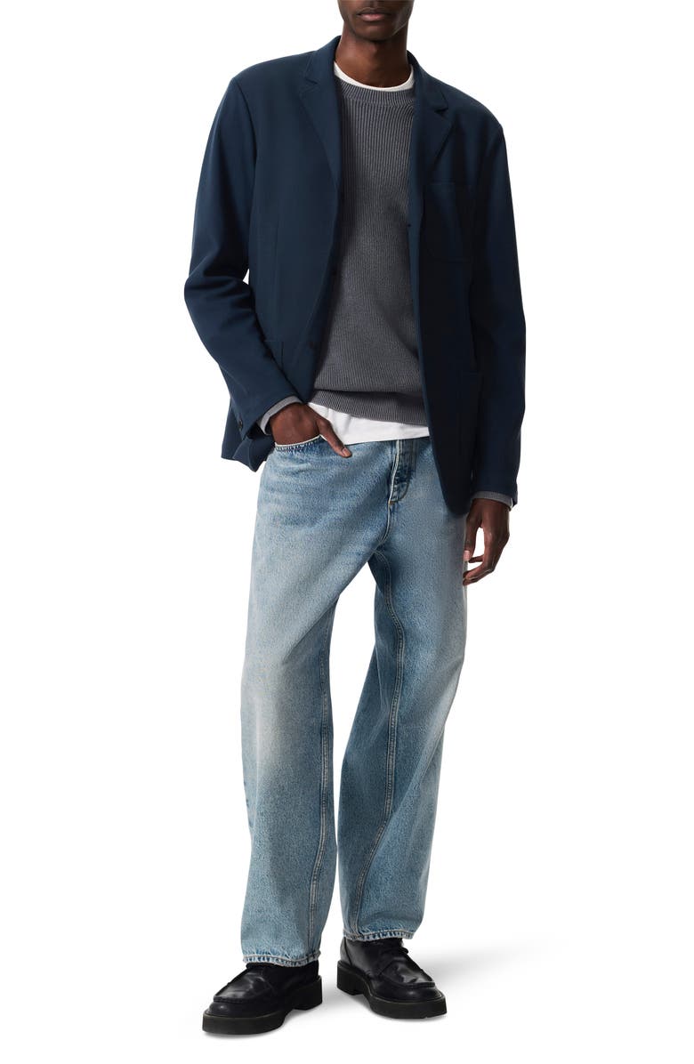 rag & bone Achilles Navy Cotton Blend Knit Sport Coat, Alternate, color, Ink Blue