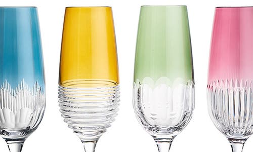 Waterford Mixology Mixed Set Of 4 Champagne Flutes In Multi