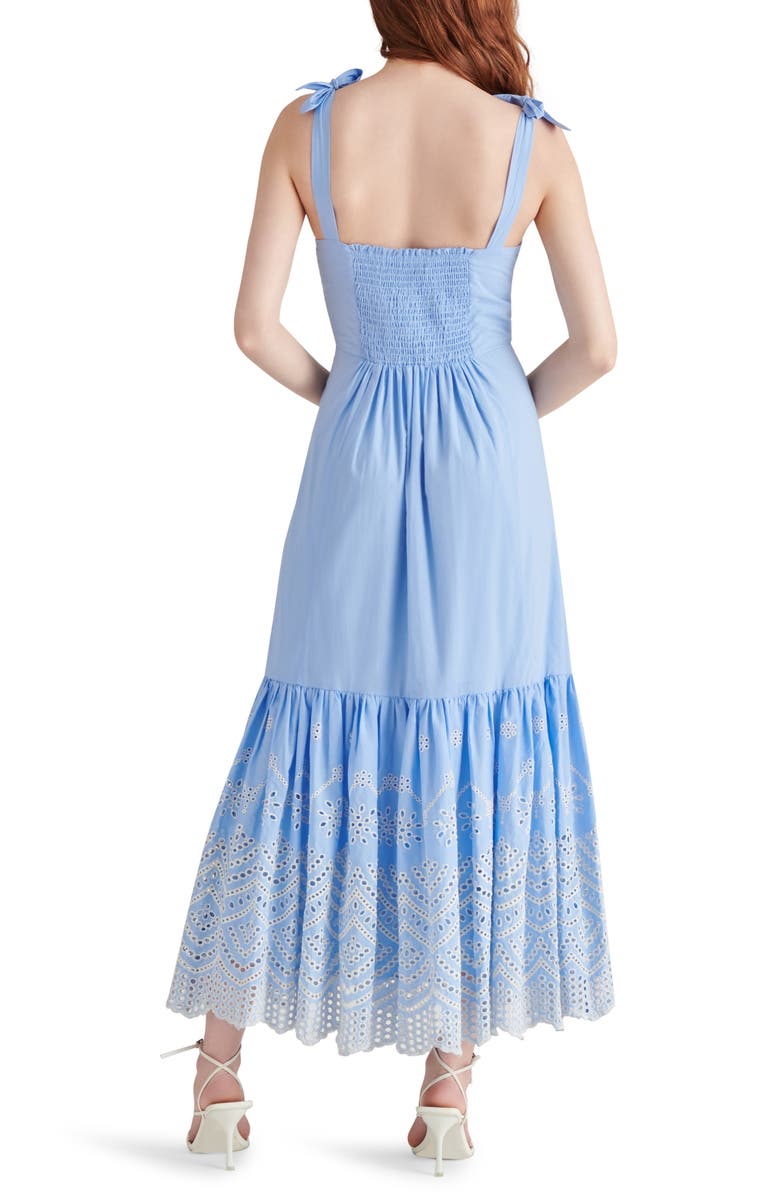 Steve Madden Rosalia Embroidered Cotton Maxi Sundress, Alternate, color, Light Blue