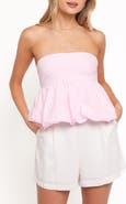 Petal & Pup Yvanna Bubble Hem Strapless Top