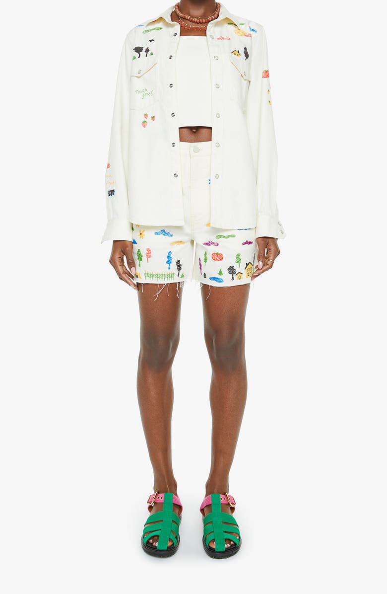 MOTHER The All My Exes Embroidered Denim Shirt, Alternate, color,