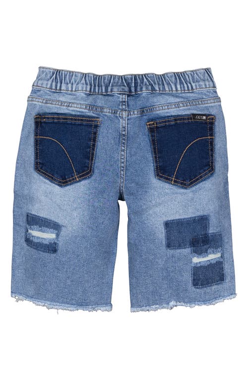 Shop Joe's Kids' Ozzie Rip & Repair Denim Bermuda Shorts In Light Wash