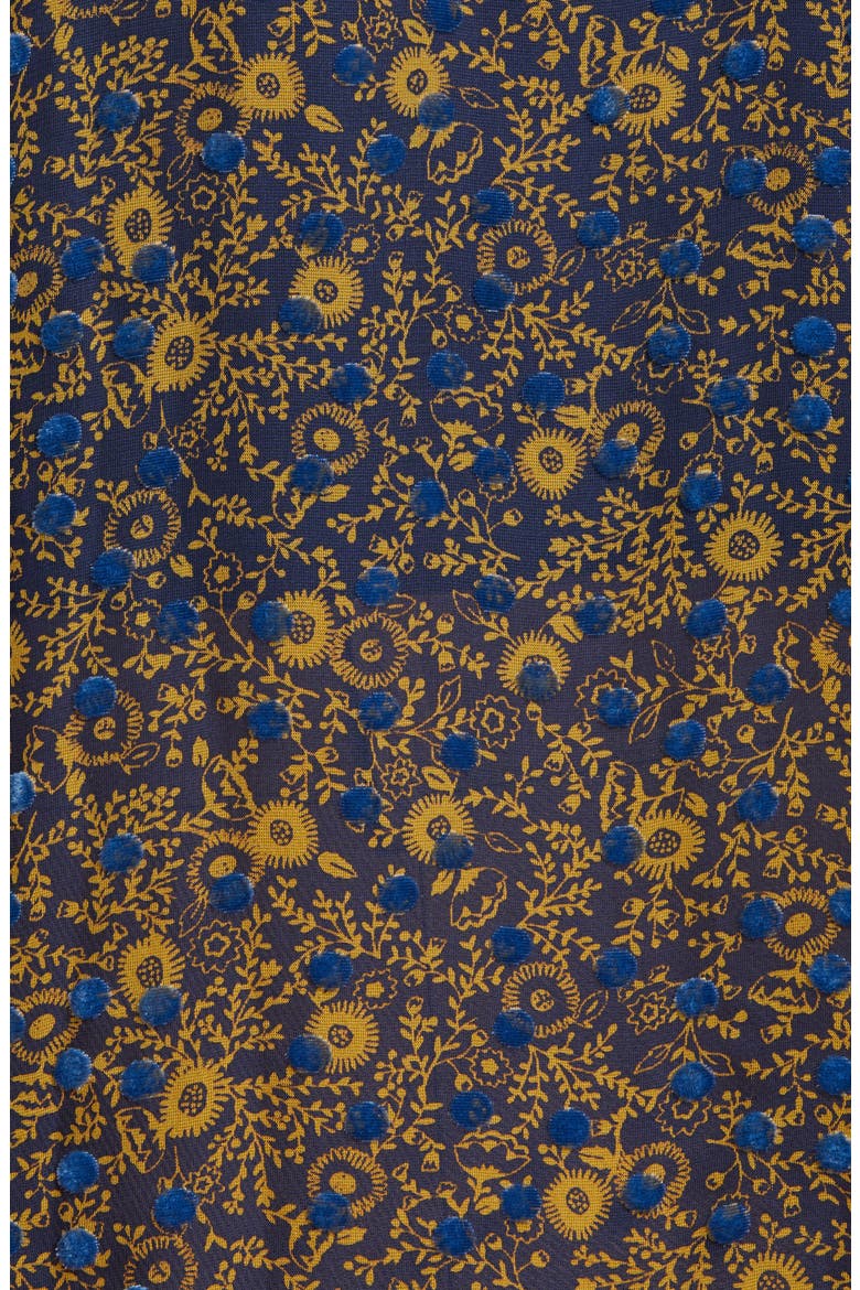 Floral Print Silk Devoré Top, Alternate, color, MULTICOLOR BLUE
