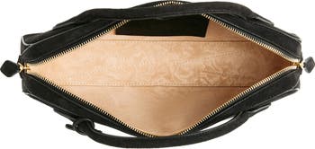 【ALAIA直営店】LE TECKEL CLUTCH EN suede ALAÏA Le Teckel leather-trimmed suede clutch | NET-A-PORTER