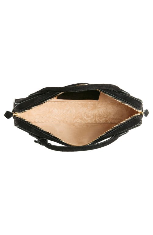 Alaïa Le Teckel Suede East/west Clutch In Noir