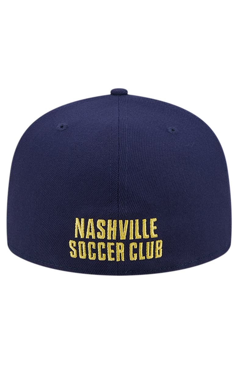New Era Men's New Era White/Navy Nashville SC 2024 Kick Off Collection 59FIFTY Fitted Hat, Alternate, color, 