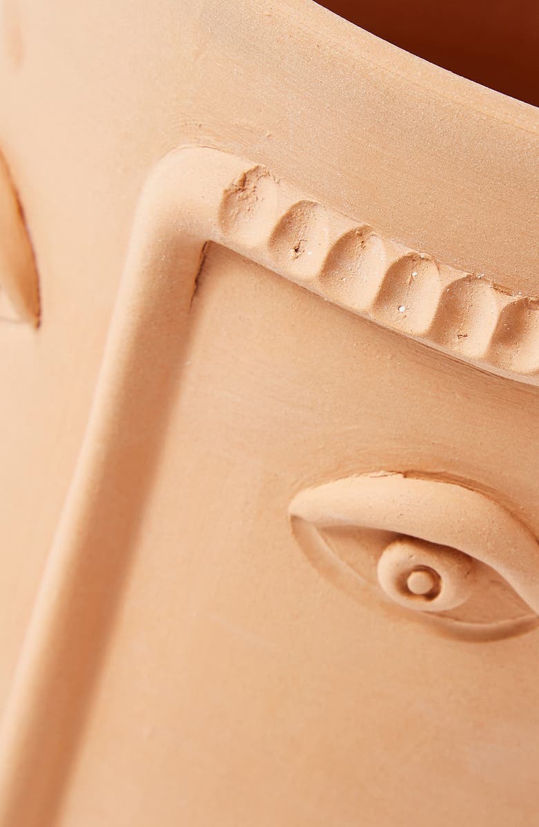 The Conran Shop Terracotta Face Vase, Alternate, color, 