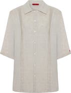 PCFG Daydreamers Short Sleeve Linen Shirt With Stitch Detail