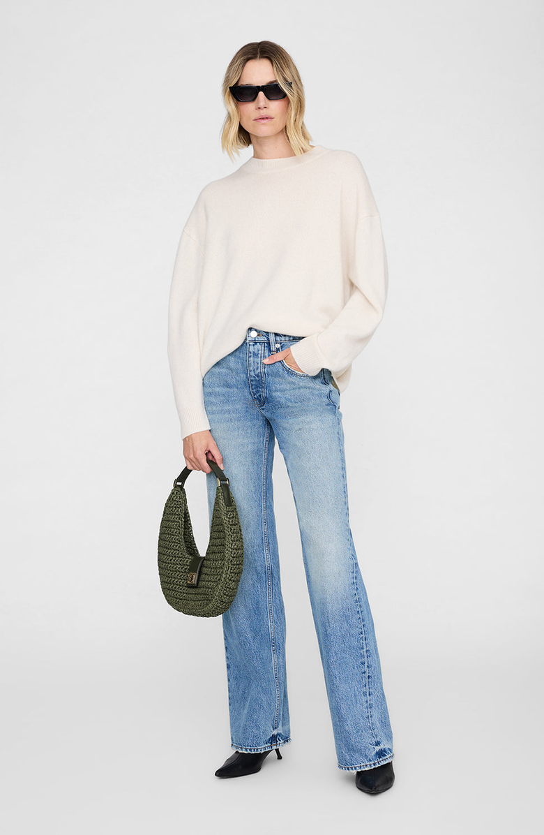 ANINE BING Lou Monogram Bag, Alternate, color, Olive