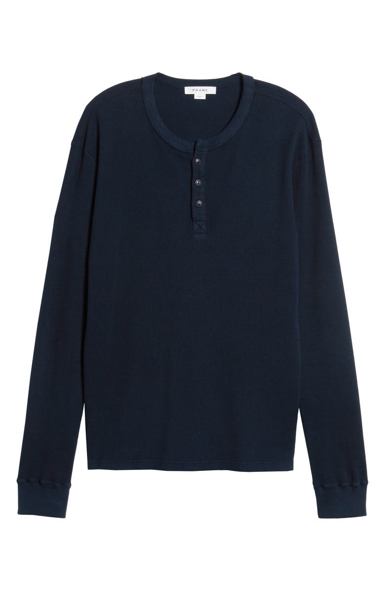 FRAME Slim Fit Long Sleeve Waffle Knit Henley, Alternate, color, 