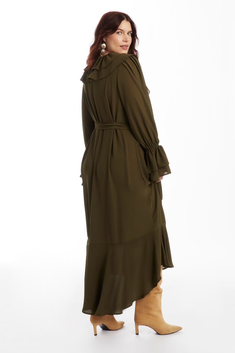Cascading Ruffle Maxi Dress, Alternate, color, FOREST NIGHT