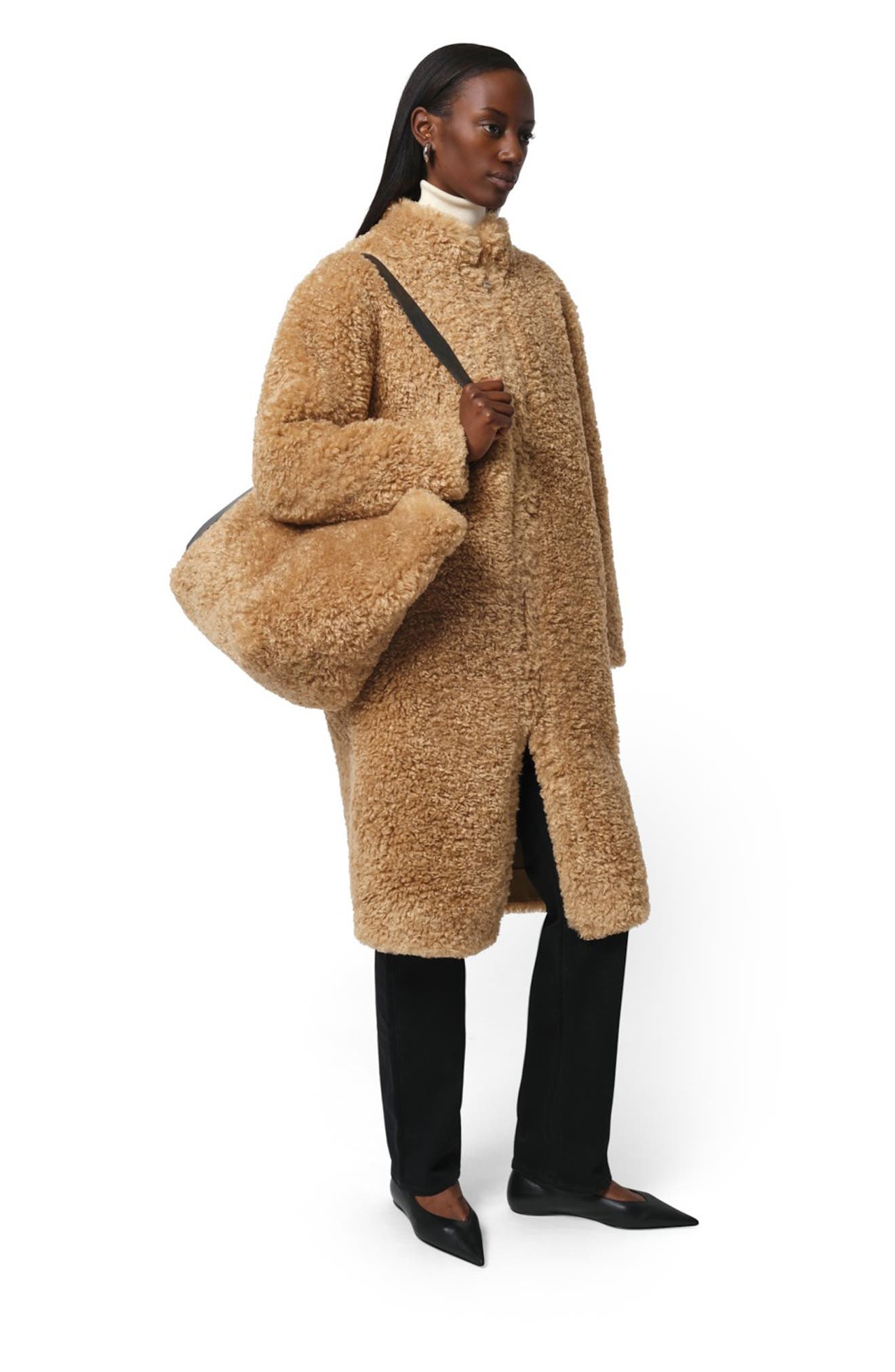 Apparis Esti Pluche<sup
™</sup
 Bouclette Faux Fur Tote, Alternate, color, Camel