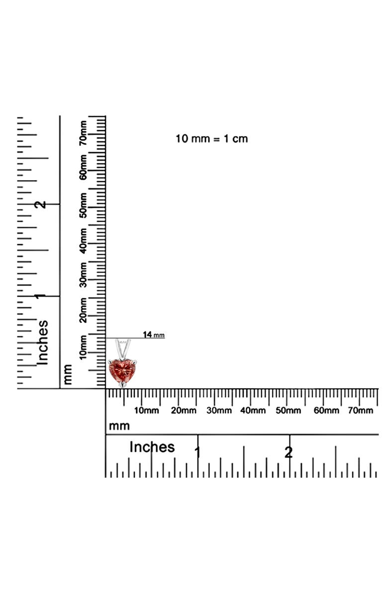 Haus of Brilliance 14K White Gold Martini 1.00 Ctw Lab Grown Pink Heart Diamond Solitaire Necklace, Alternate, color, White