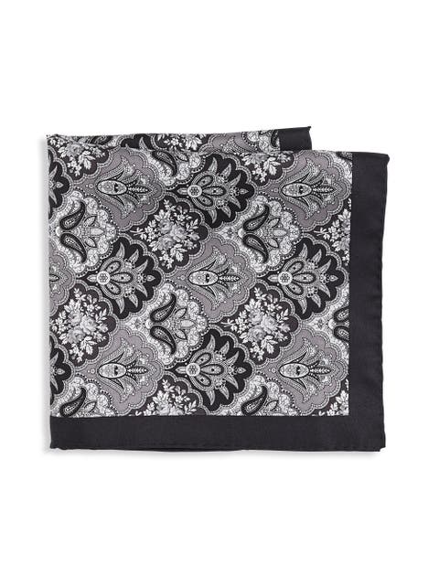 Big & Tall Fall Medallion Silk Pocket Square