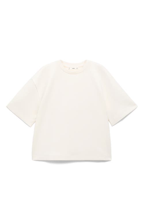 Mango Oversize Cotton Blend T-shirt In White