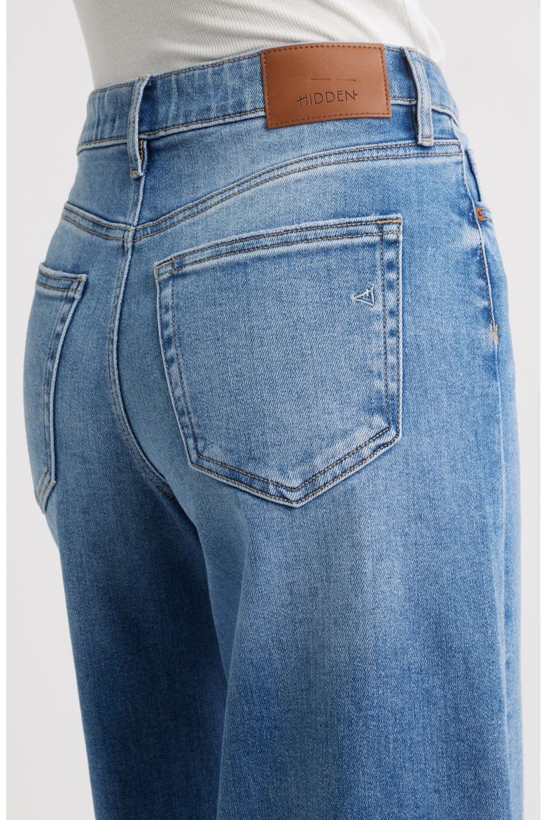 Cuffed Wide Leg Jeans, Alternate, color, MEDIUM WASH