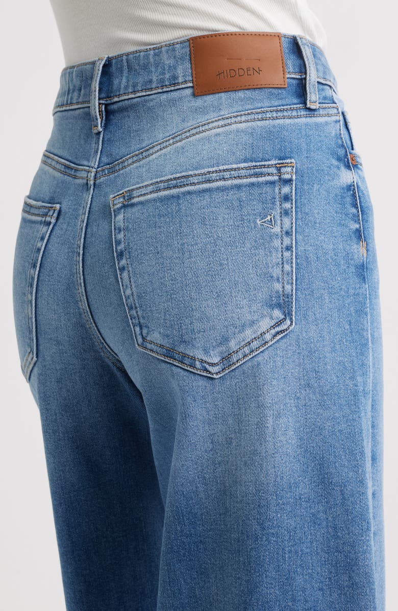 HIDDEN JEANS Cuffed Wide Leg Jeans, Alternate, color, Medium Wash