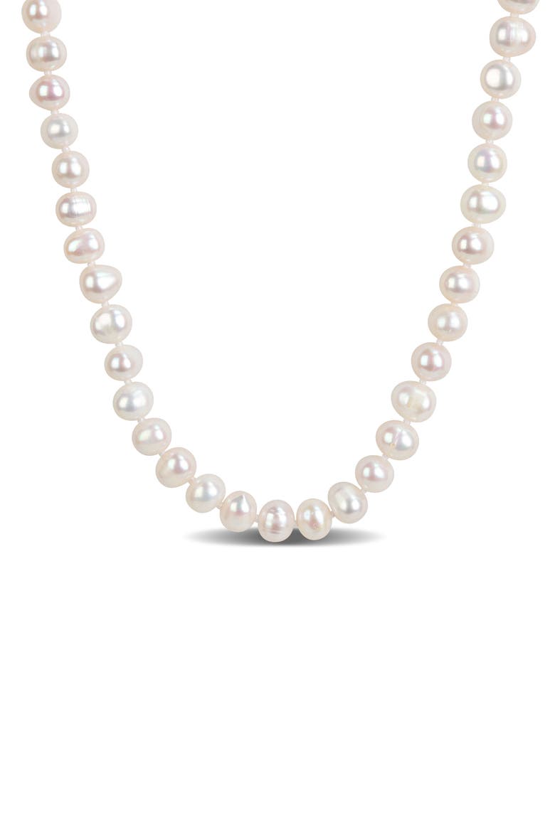 7-8mm Cultured Freshwater Pearl Necklace, Main, color, WHITE