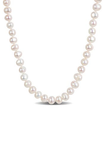 Delmar 7-8mm Cultured Freshwater Pearl Necklace In Metallic