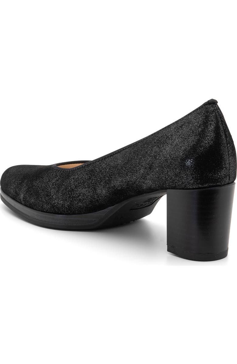 ara Glitter Pump, Alternate, color, Black Glitter Metallic