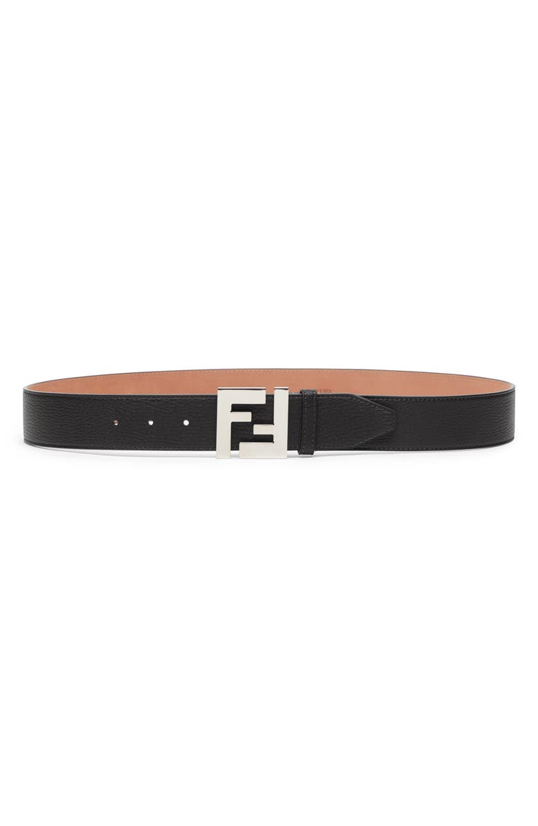 Fendi FF Leather Belt, Main, color, 