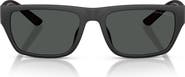 Emporio Armani 57mm Rectangle Sunglasses