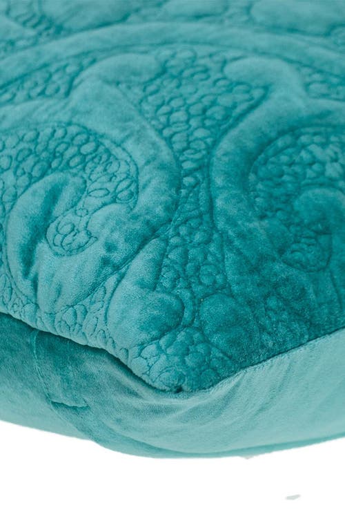 Parkland Collection Tufted Velvet Square Throw Pillow In Aqua