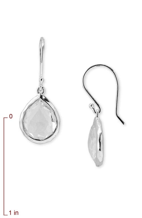 Ippolita Sterling Silver Rock Candy Teeny Teardrop Earrings In Clear Quartz In Neutral