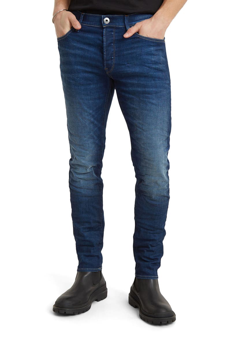 3301 Slim Fit Jeans, Main, color, WORKER BLUE FADED