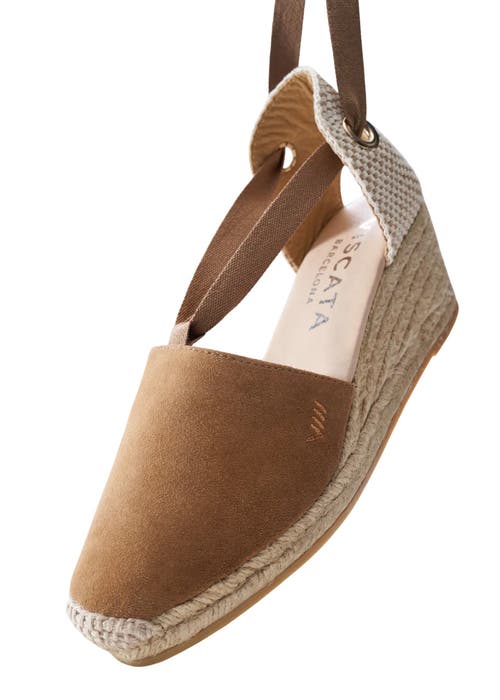 Viscata Fosca Suede Espadrille Wedges In Camel