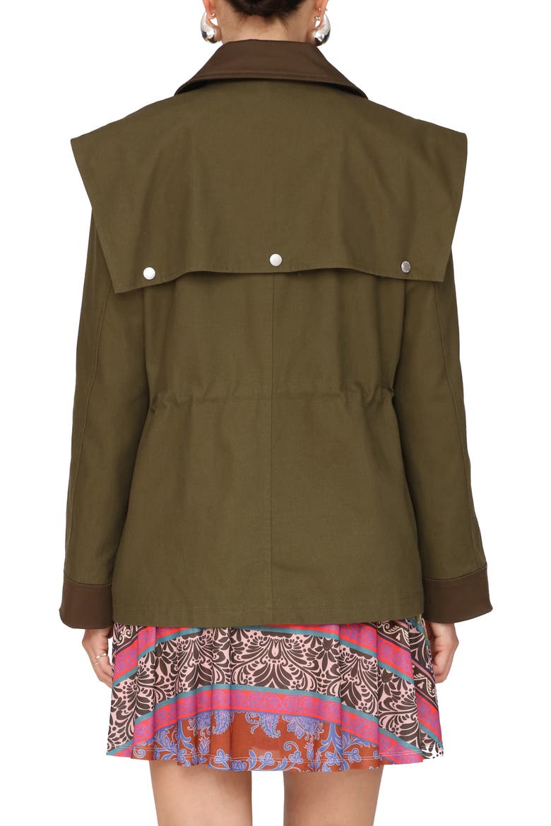 Strong Shoulder Cotton Canvas Utility Coat, Alternate, color, CAPER