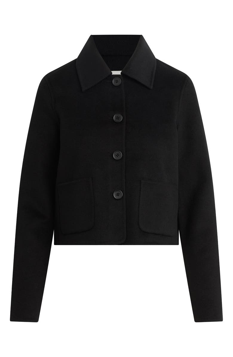 Favorite Daughter The Annabel Crop Wool Blend Jacket, Alternate, color, Black