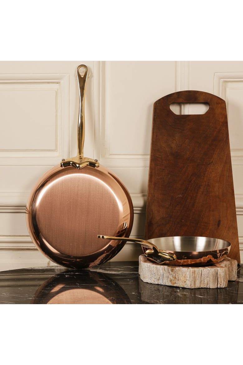 M'Heritage 150 B Copper 9.9-Quart Stockpot With Lid and Brass Handles, Alternate, color, Copper