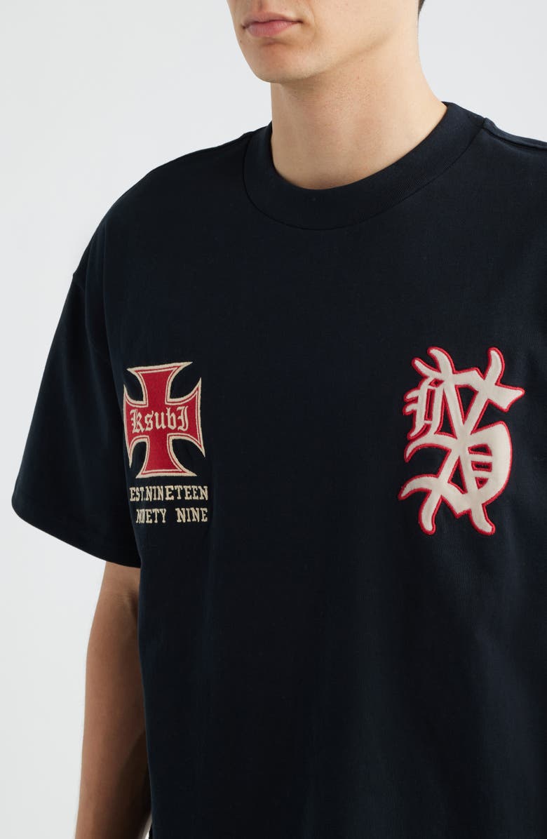 Ksubi League Ekcess Oversize Graphic T-Shirt, Alternate, color, Black