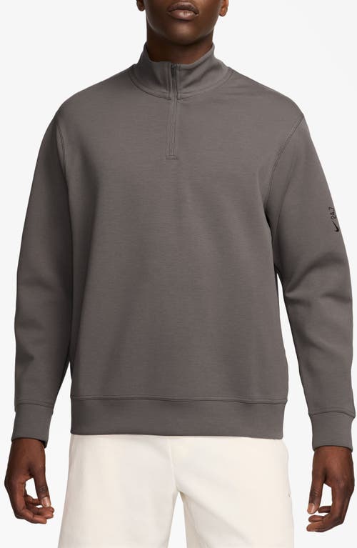 Nike Men's 24.7 Impossiblysoft Dri-fit 1/2-zip Top In Cave Stone/medium Ash
