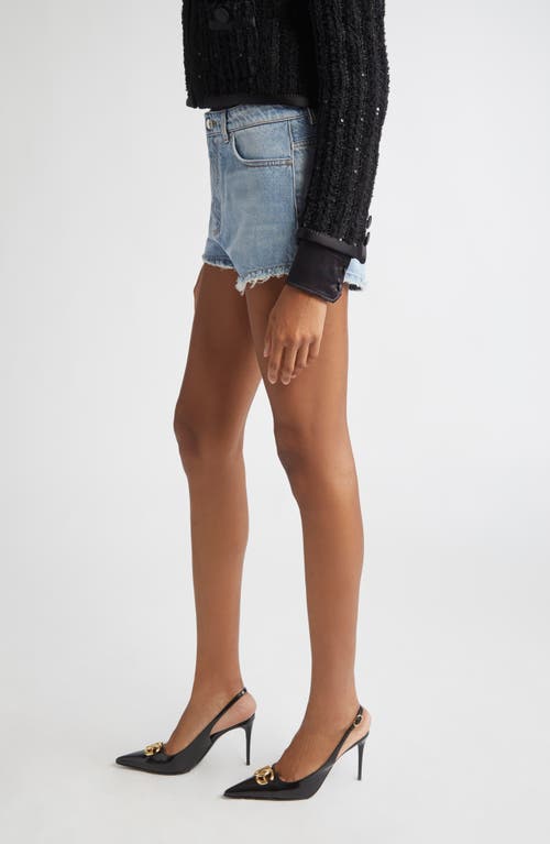 Dolce & Gabbana Dolce&gabbana Frayed Hem Denim Shorts In Blue
