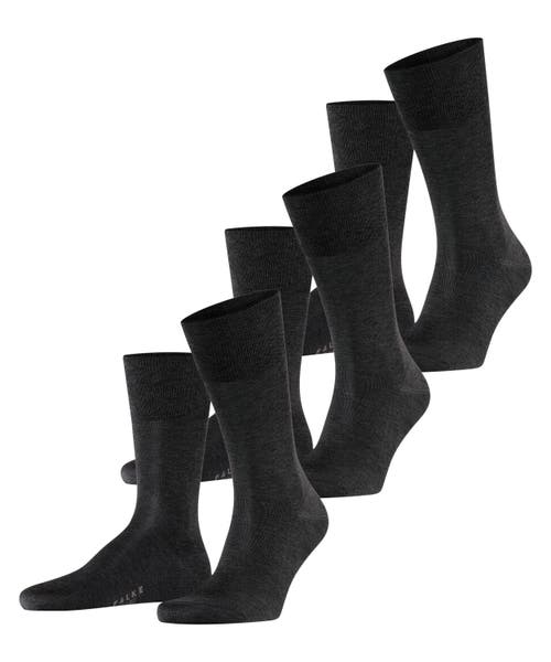 Falke Tiago Cotton Dress Socks In Gray