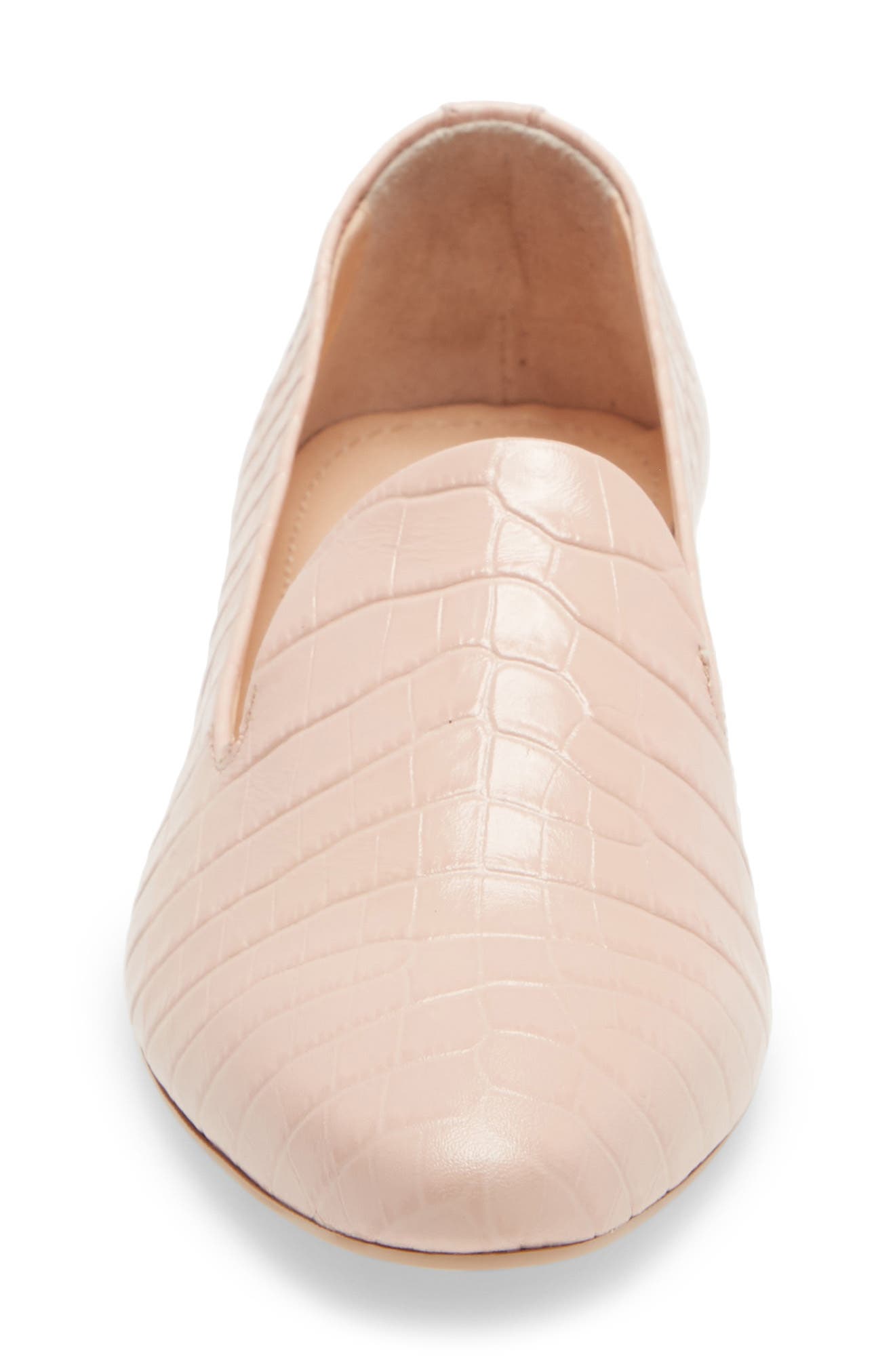 Embossed Venetian Loafer, Alternate, color, SOFT PINK