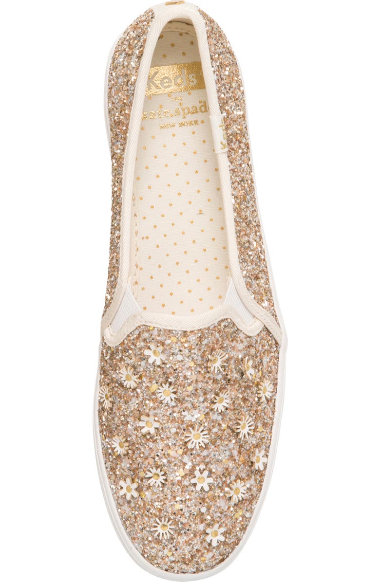 Keds<sup>®</sup> x kate spade new york triple decker glitter slip-on sneaker, Alternate, color,