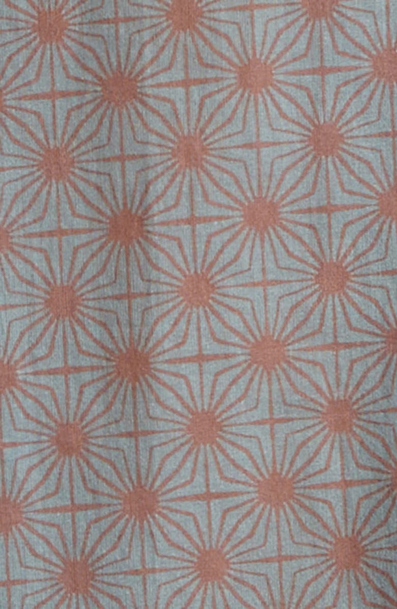 Dries Van Noten Caper Print Cotton Poplin Button-Up Shirt, Alternate, color, Steel