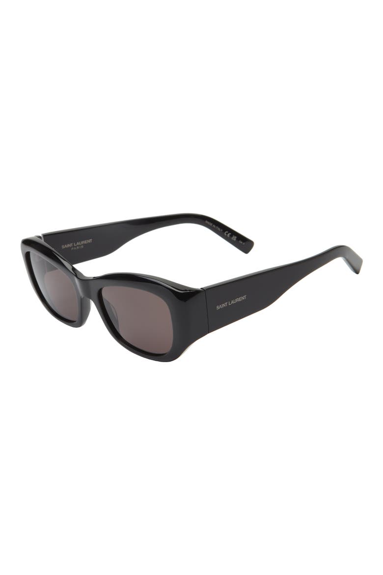 55mm Cat Eye Sunglasses, Alternate, color, BLACK