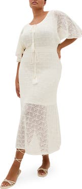 City Chic Cassie Open Stitch Dress