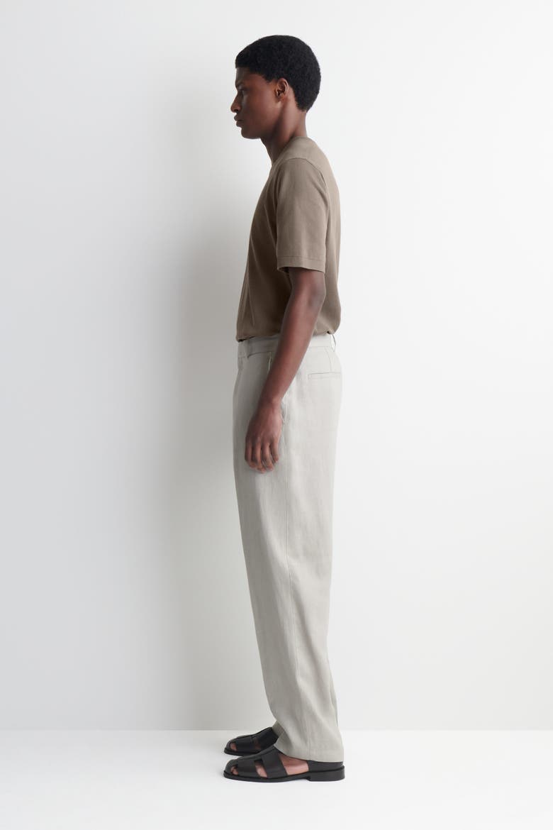 Relaxed Linen Tapered Pants, Alternate, color, PALE PISTACHIO