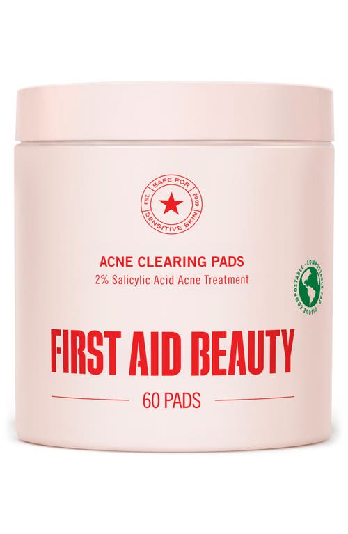 First Aid Beauty Acne Clearing Pads With 2% Salicylic Acid In Transparent