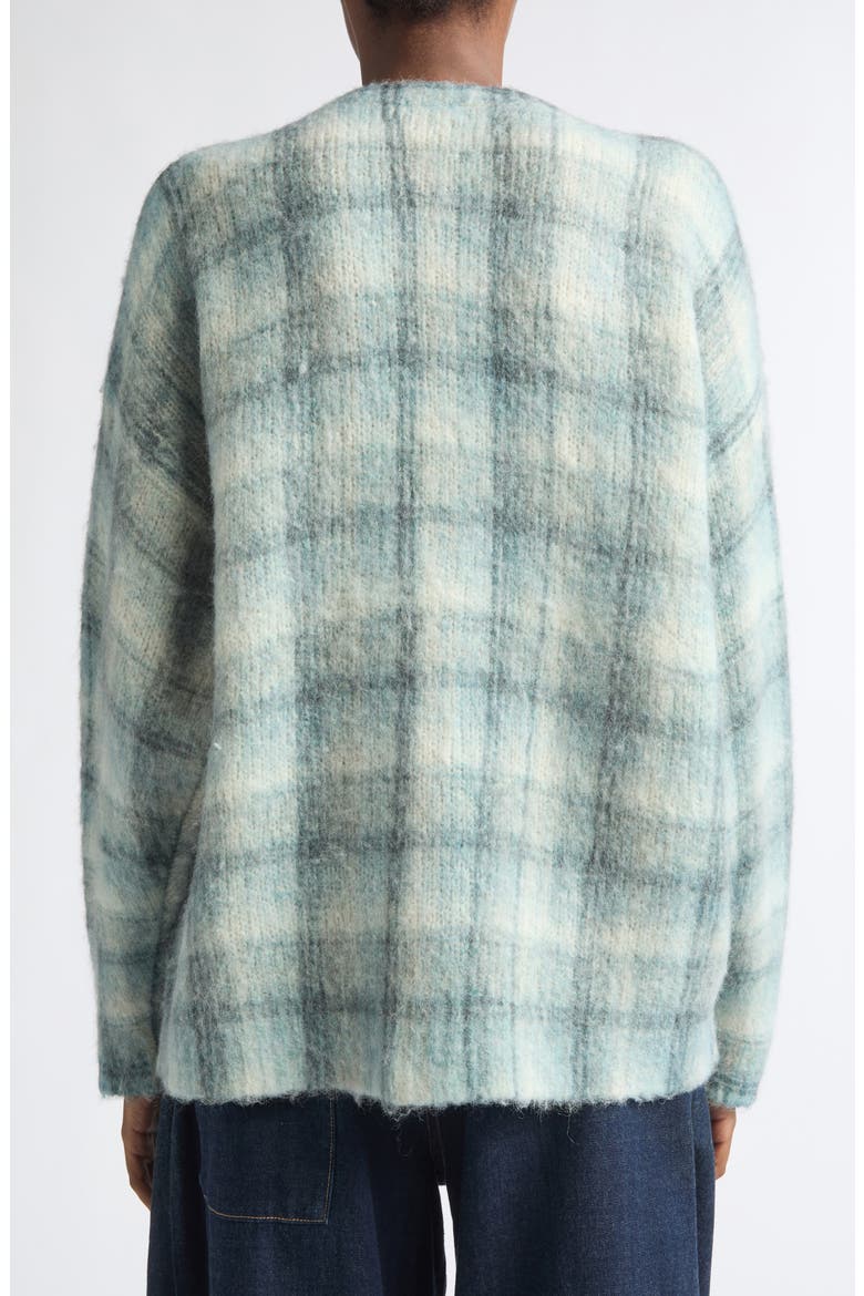 Plaid Oversize Cardigan, Alternate, color, BLUE PLAID