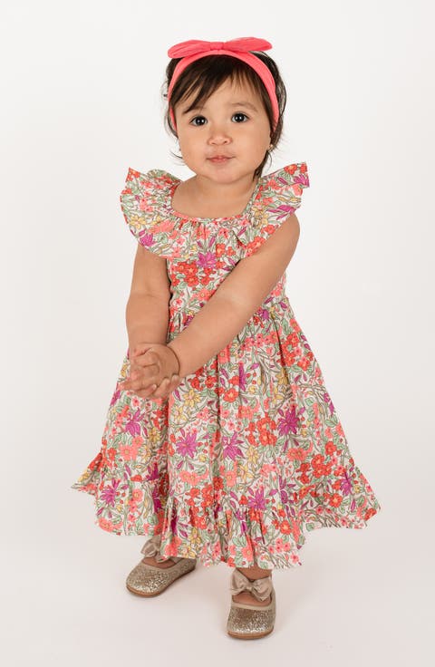 Ruffle Flounce Floral Print Dress (Baby)