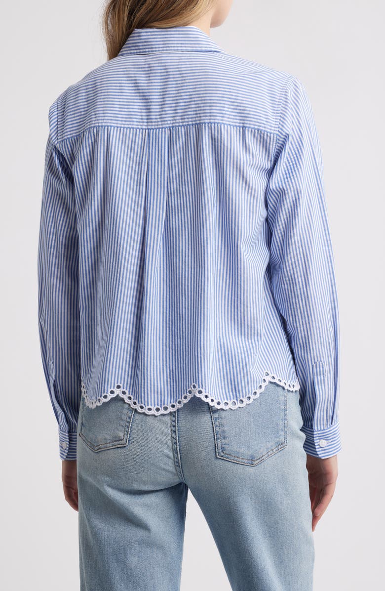 beachlunchlounge Jullian Embroidered Eyelet Shirt, Alternate, color, 