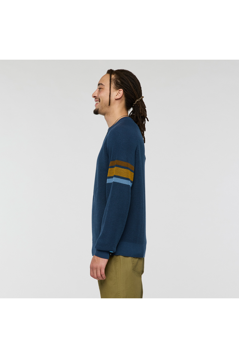 Libre Waffle Crew Sweater - Men's, Alternate, color, Deep Sea