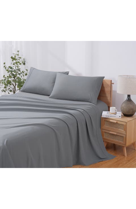 Solid 4-Piece Microfiber Sheet Set