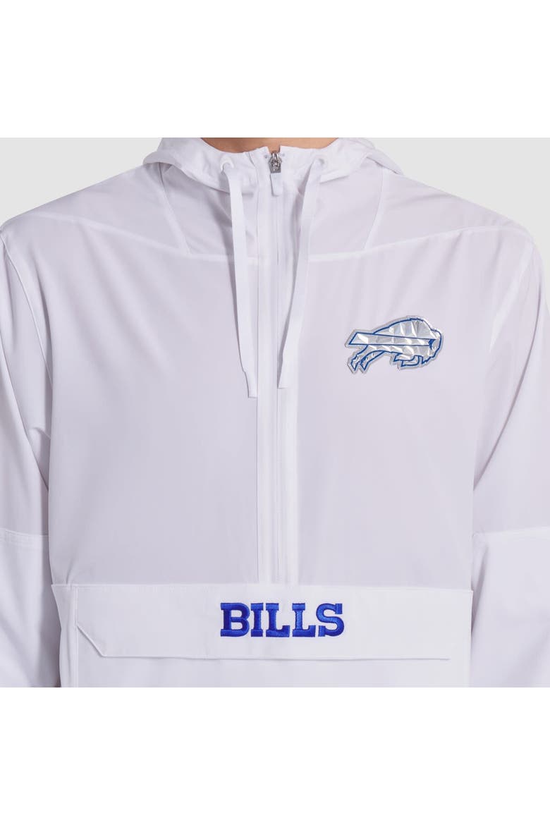 Men's Nike White Buffalo Bills 2025 Rivalries Collection Sideline Anorak Half-Zip Hoodie Jacket, Alternate, color, White